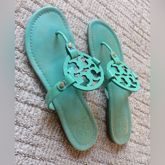 Tory Burch Shoes - Tory Burch Miller sandal in Turquoise Size 10